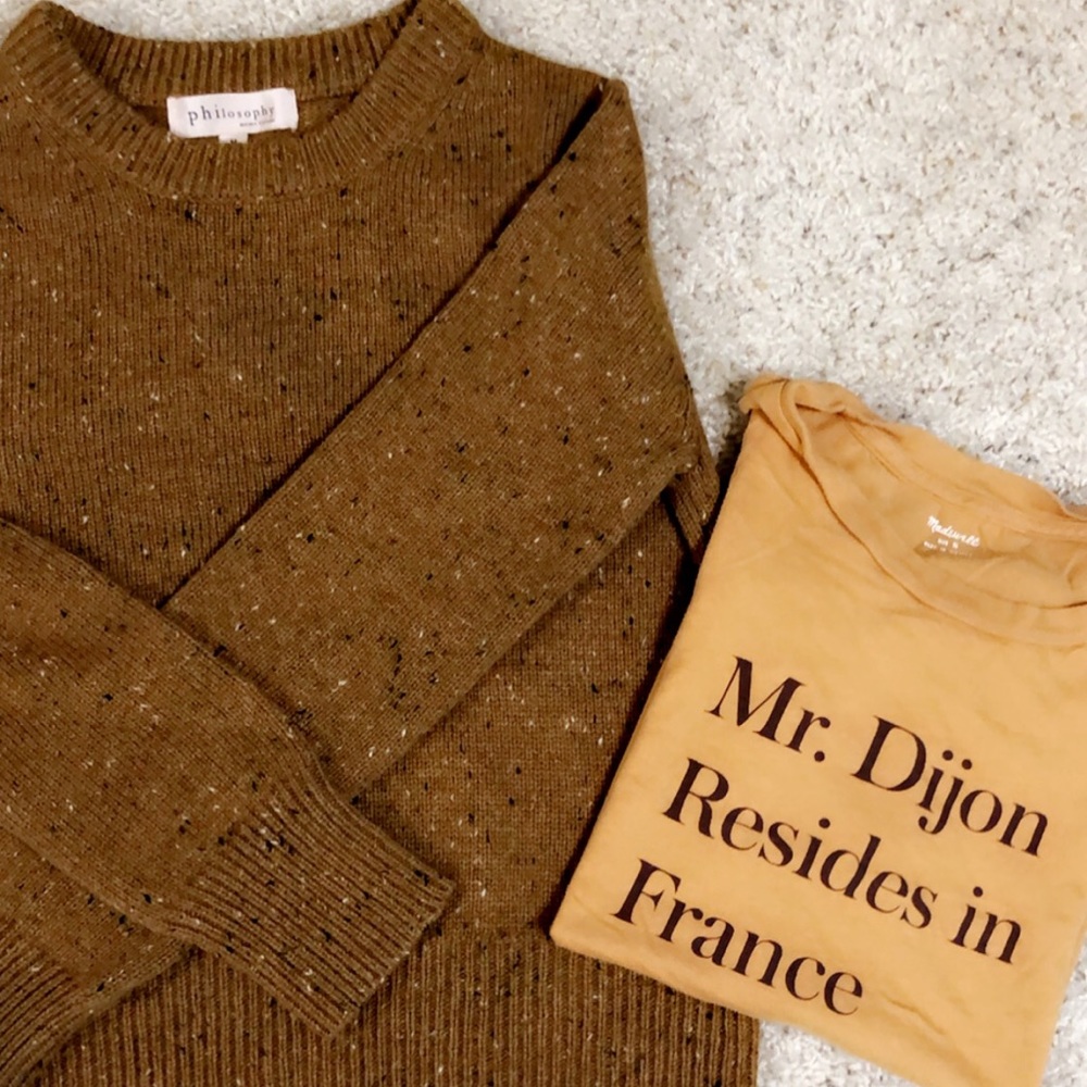 Philosophy republic sweater & Madewell t-shirt
